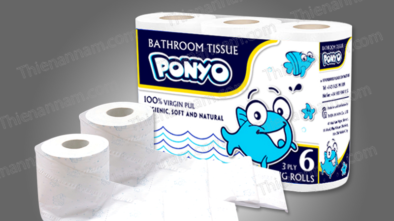 GIẤY PONYO IN 6 CUỘN/LỐC - 10 LỐC/1 CÂY